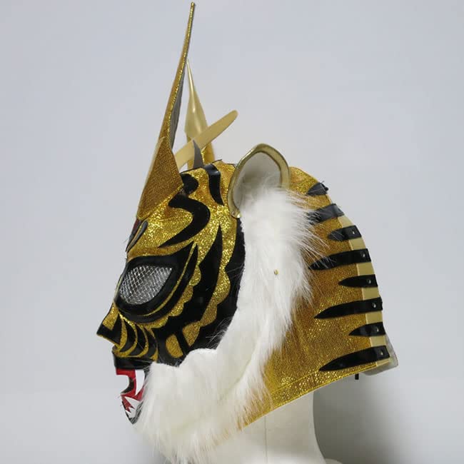 Amazon.co.jp: 【プロレスマスク】獣神×猛虎 伝説の虎 ゴールドハーフ